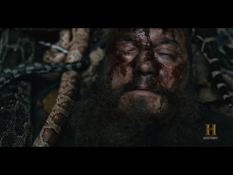 Ælla execution of ragnar lodbrok death scene vikings episode 15