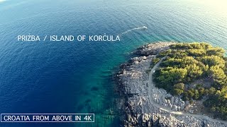Prižba | Korčula | Hrvatska | Croatia | Aerial video | 4K