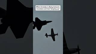 A look back at when the F-22 Raptor and F-35A Lightning II Demo Teams flew alongside the P-51 in ...
