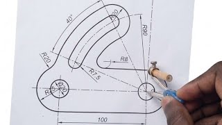 Mechanical Engineering Drawing: Tangency Construction Tutorial for Engineering Students