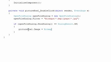Load a picture into a PictureBox (C# .NET)