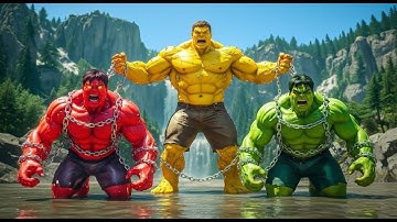 HULK vs RED HULK EPIC BATTLE! However, GOLD HULK Unexpected SAVE Changes Everything!