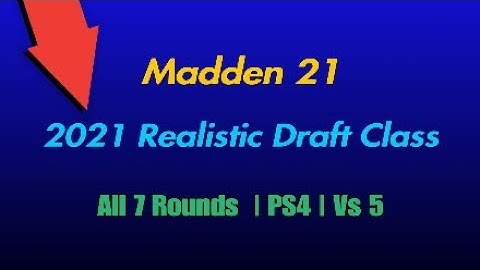 2021 Draft Class | Madden 21 | PS4 | Vs 5  (12/27/20)