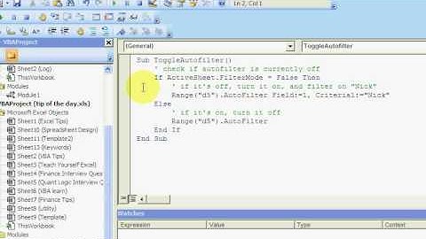 ExcelExperts.com - VBA Tutorial - Turn Off Autofilter
