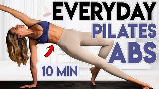 EVERYDAY ABS PILATES WORKOUT ? Flat Stomach & Belly Fat Burn | 10 min