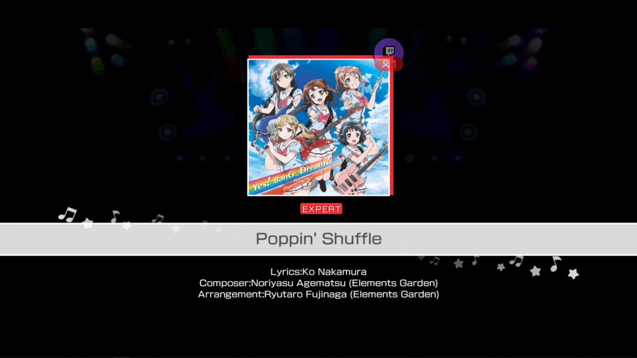 BanG Dream! Girls' Band Party! - Poppin' Shuffle Expert Difficulty Full Combo (Level 22)