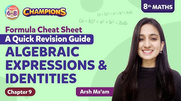 Algebraic Expressions and Identities Class 8 Maths Formula Cheat Sheet - A Quick Revision Guide