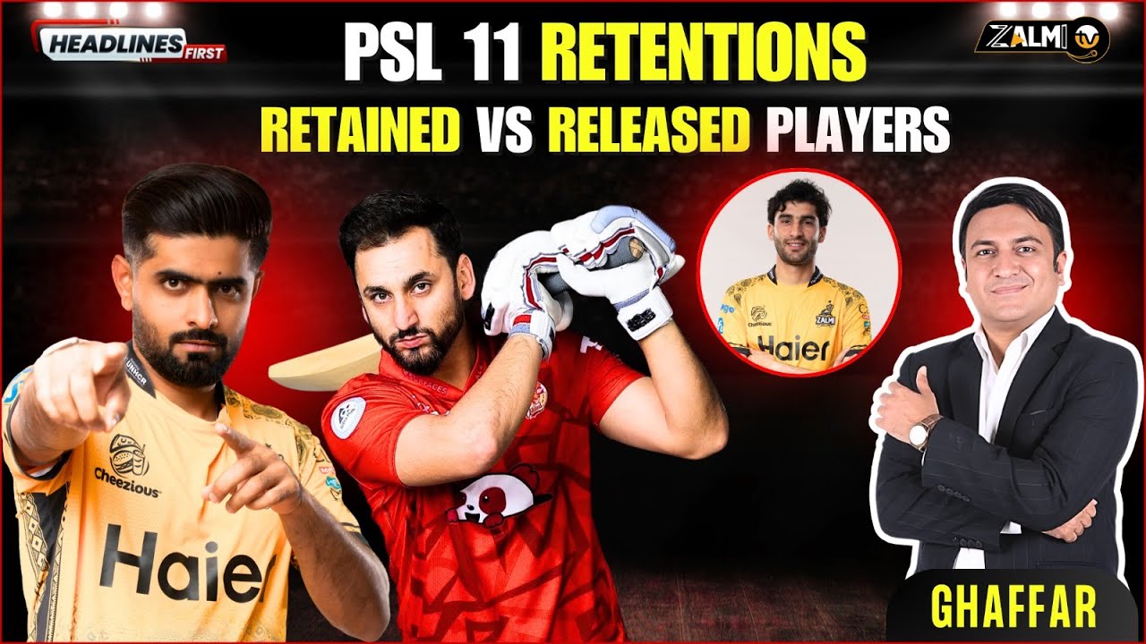 PSL 11 Retentions | Retained vs Released Players | Abdul Ghaffar | Headlines First | Zalmi TV