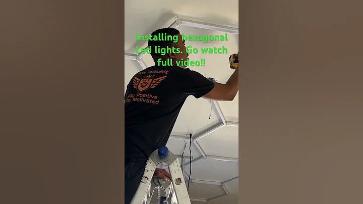 Installing LED hexagons lights. Go and check out the video #automobile #garage #ledlights #hexagon