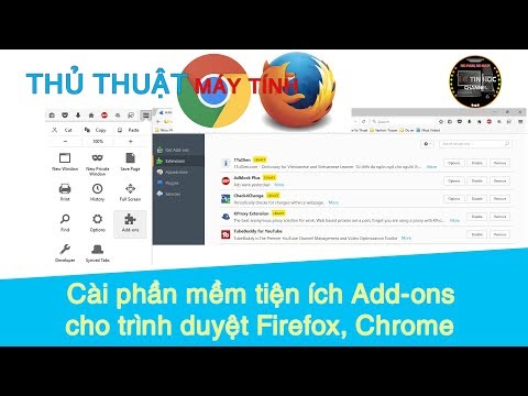 Thủ thuật máy tính | #12 - Cài phần mềm tiện ích Add ons cho trình duyệt Firefox, Chrome