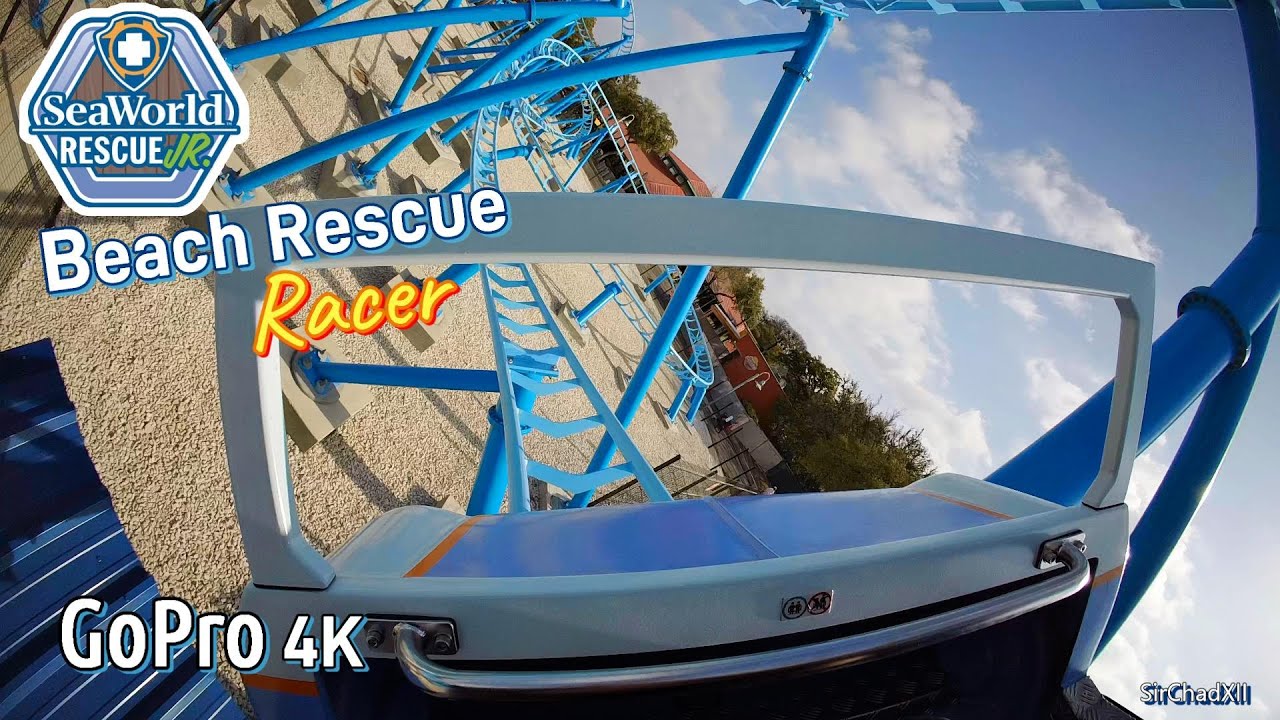 SeaWorld Beach Rescue Racer NEW Roller Coaster Off Ride & GoPro POV ...