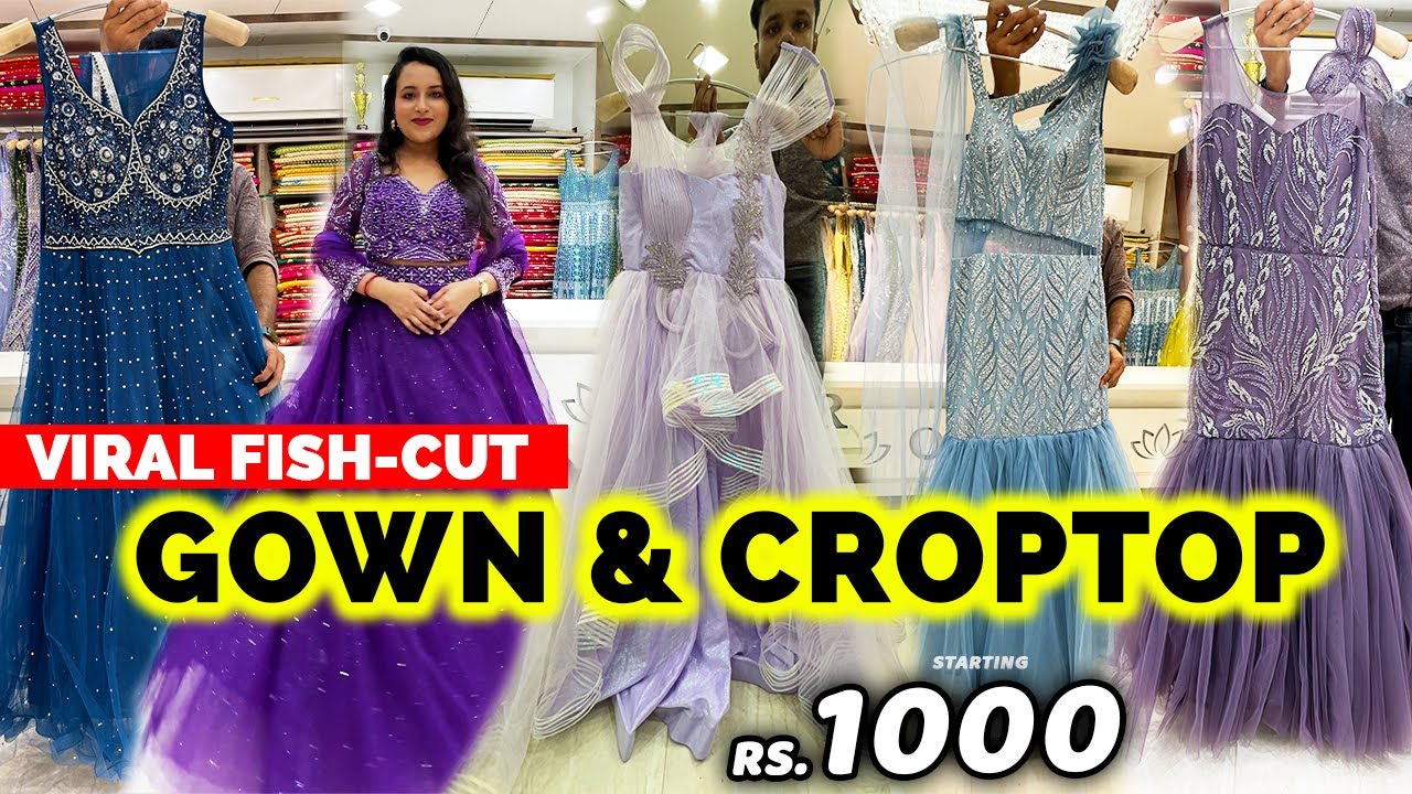 Barabazar Gown Market 2025 | Fish Cut Gown Crop Top Lehenga Barabazar Kolkata | Omior Barabazar