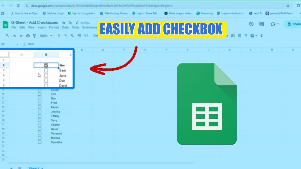 Google Sheets Include Checked Box How to Add a Checkbox in Google Sheets | Google Sheets Beginner ...