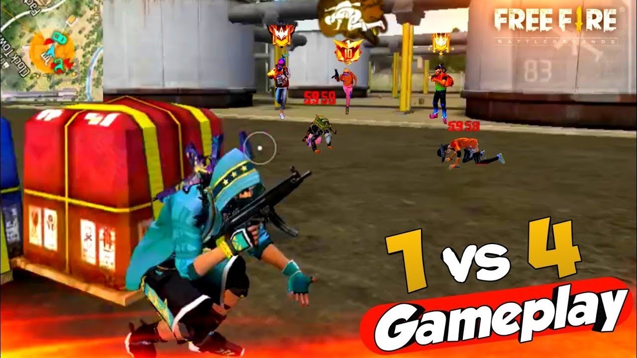 1vs4 Clutch 😱 Last Zone OP Gameplay | Free Fire 
