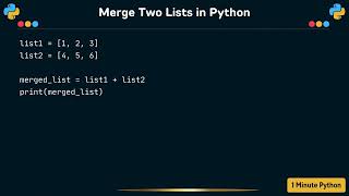 How to merge two lists in Python
