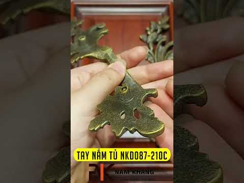 Tay Nắm Tủ Lá Đồng Cổ NKD087-210C