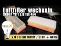 Luftfilter wechseln in 5min Skoda Yeti 5L 2.0 TDI 4x4 wymiana filtra powietrza