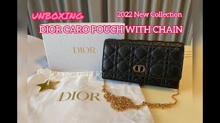 รีวิว DIOR CARO POUCH WITH CHAIN (WOC) - รุ่นใหม่ล่าสุด New Collection Fall 2022 (Unboxing)
