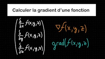 Calculer le Gradient d’une Fonction à Plusieurs Variables | Maths