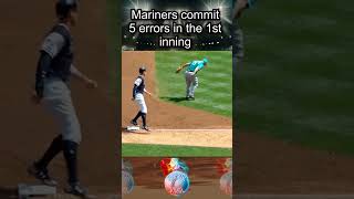 Mariners commit 5 errors in the 1st inning #mlb #baseball