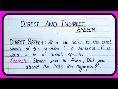 indirect speech meaning and definition