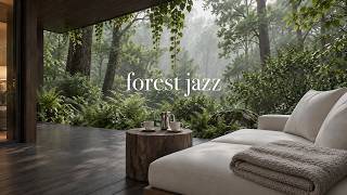 Soft Morning Jazz on a Forest Lodge Terrace | 3 Hours of Felt Piano & Brushed Drums for Work screenshot 3