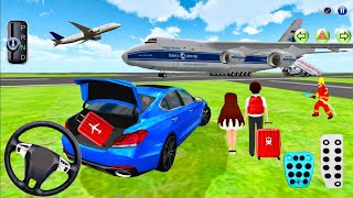 BLUE Car Takes Off to the Airport! Crazy Plane Travel Experiment | 3D Driving Class 2026 screenshot 1