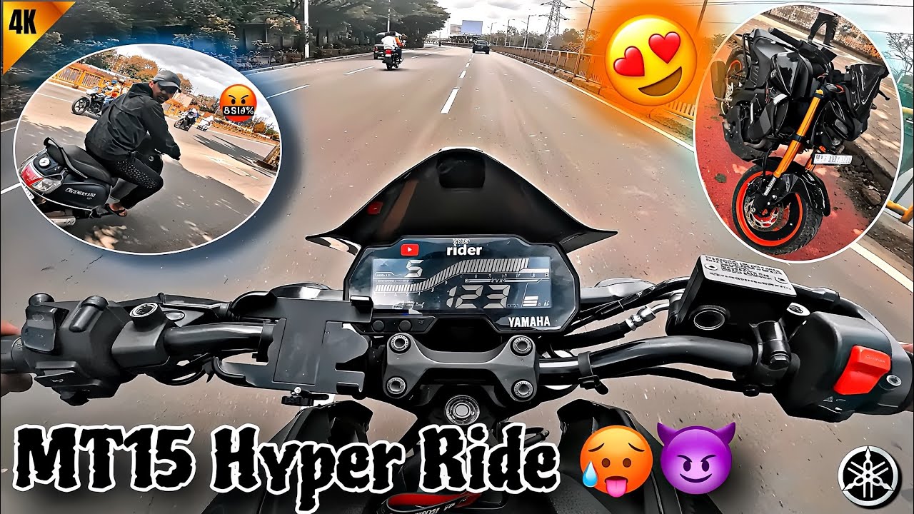 2024 MT15 Crazy Hyper Ride 🥵😈 || Extreme Traffic Ride⚡️|| full throttle 😬
