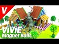 Build Mini House For Crocodile | ASMR Magnet Balls, Magnet World, Magnetic Game, Magnetic Balls