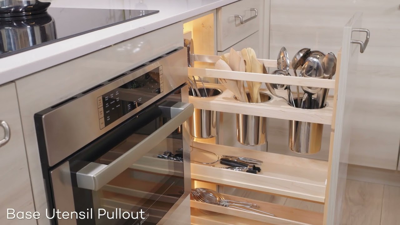 Coffee Café Kitchen- Base Utensil Pullout | Wellborn Cabinet