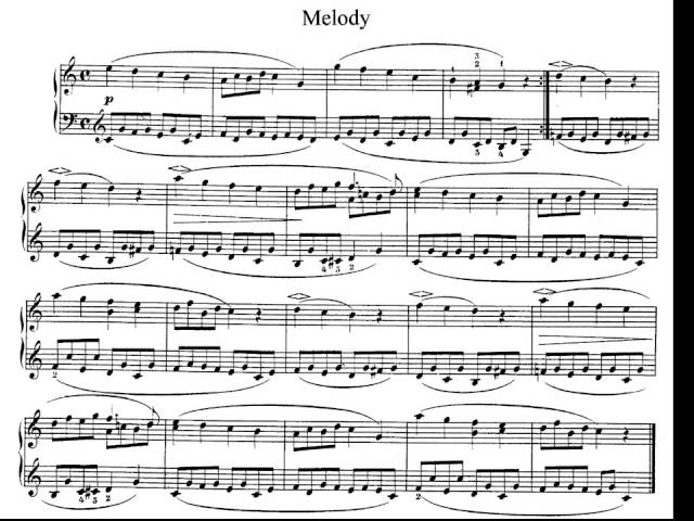 Schumann. Album for the Young Op. 68. 1-Melody. Partitura E Interpretación