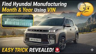 How to Check Car Manufacturing Date Using VIN / Chassis Number 🔍🚗 | Month &amp; Year Explained Hyundai