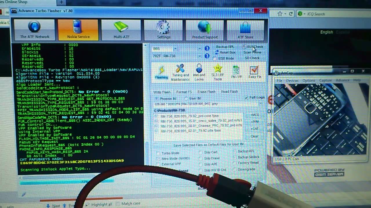 Rextor Nokia 702T F-bus cable - TESTED OK - ATF
