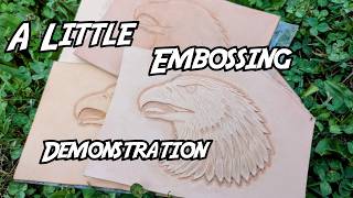 Making some embossed leather carvings for a demonstration to the guild.