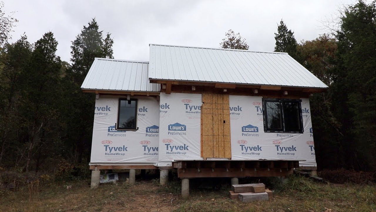 Building an Off Grid Cabin in the Woods - YouTube