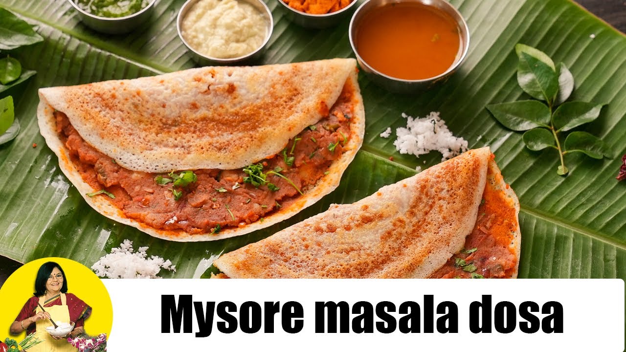 Mysore Masala Dosa ( Mumbai Roadside Recipe) by Tarla Dalal YouTube