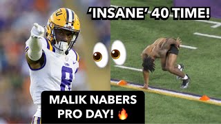 Malik Nabers FULL LSU Pro Day Highlights 🔥 2024 NFL Draft | Malik Nabers 4.35 40 Yard Dash