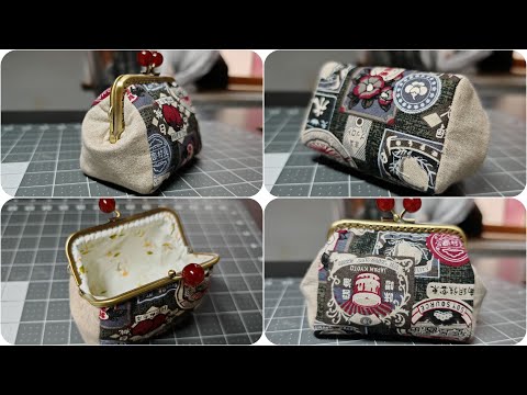 Frame clasp purse/kiss lock/fermoir rétro métallique trousse