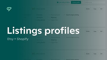 Listing Profiles for Shopify and Etsy in Vela