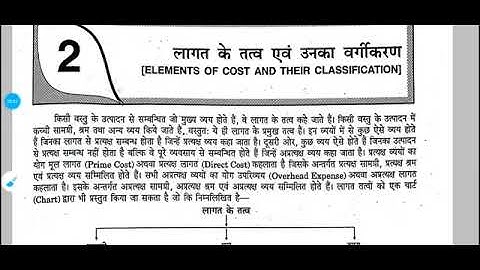 lnmu bcom part 3 cost chapter 2 elements of cost | cost accounting | elements of cost and their clas