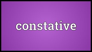 Constative Meaning