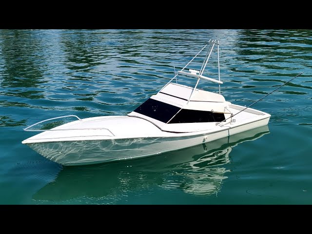 Custom Built 35 Sport Fishing Boat - Rc Boat Water Test 