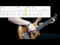 Muse - Muscle Museum (Bass Cover) (Play Along Tabs In Video)