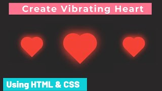 create heart shape using Html & CSS + Animation | CSS pulse heart |  PWOS