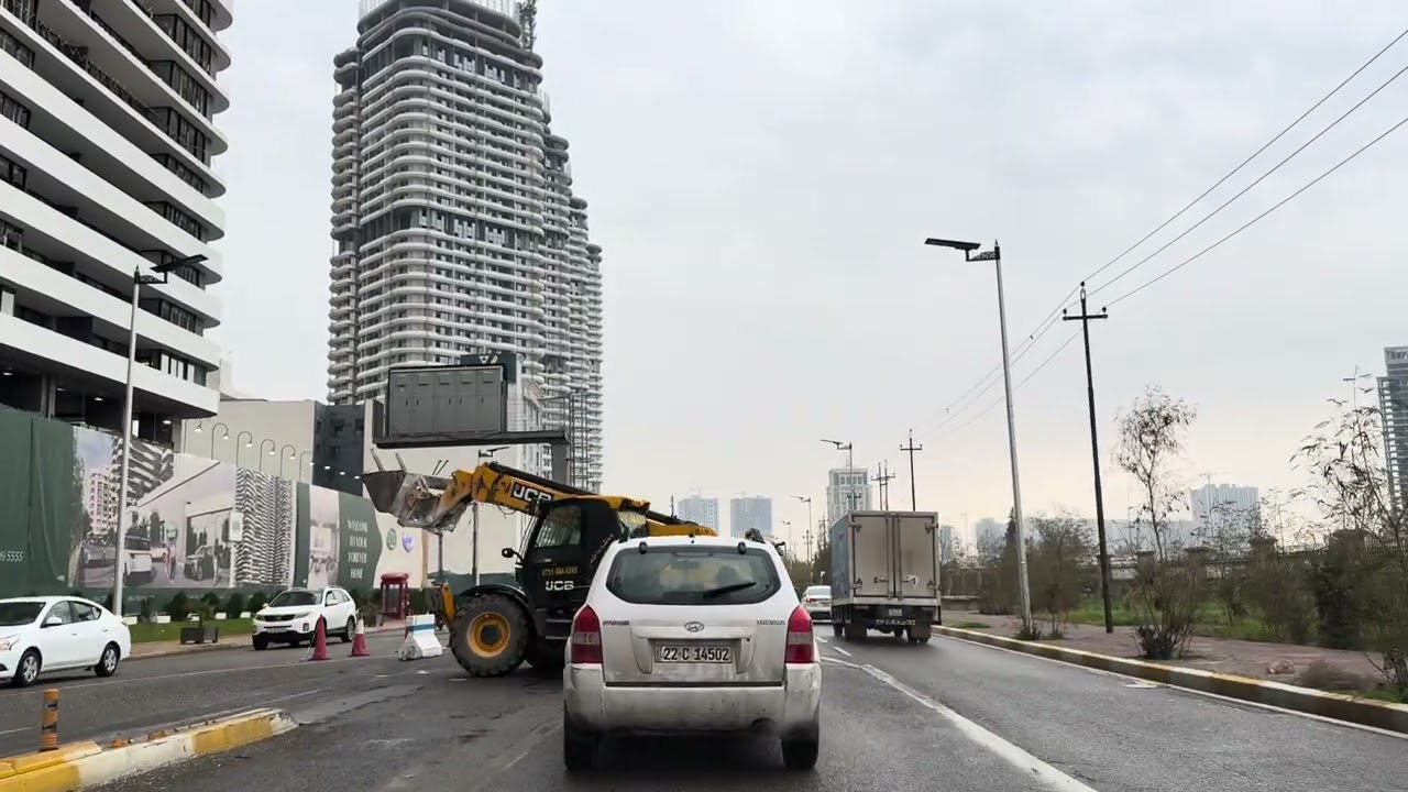 لحظات من الهدوء في شوارع أربيل 🇮🇶 الممطرة