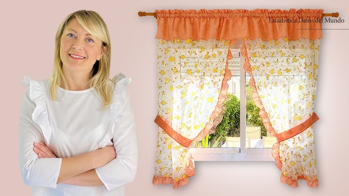 Cómo HACER unas CORTINAS para la ENCIMERA y la VENTANA de la COCINA paso a  paso 