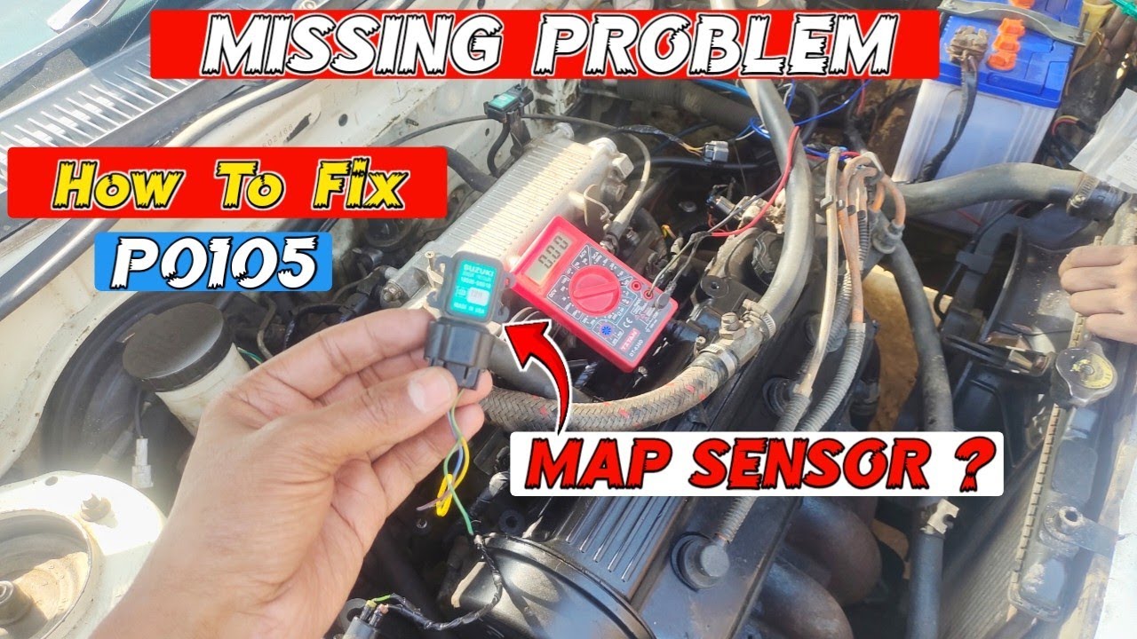 Suzuki Baleno Map Sensor P0107 || P0108 || 31 || P0105 | How To Test ...
