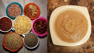 How to make Tom brown cereal for baby weight gain & brain development, with cashew and Almond nuts.