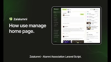 How to Manage Home Page in Zaialumni | All-in-One Alumni Management Software