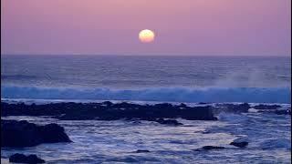 Background Video Sunset Ombak Pantai | Ocean Cinematic Video